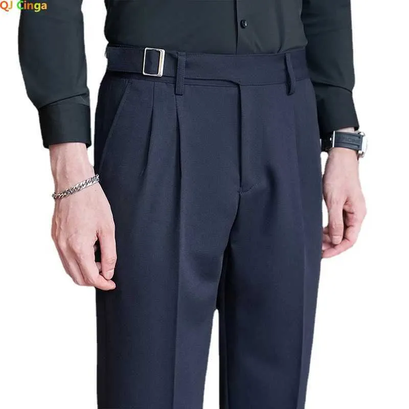 Pantaloni da uomo 2024 New Navy Mens Set Pantaloni Bianco Nero Pantaloni Grigio Khaki Pantalones Hombre Moda Pantaloni da uomo ultra sottili 28 30 31 32 34 36 J240328