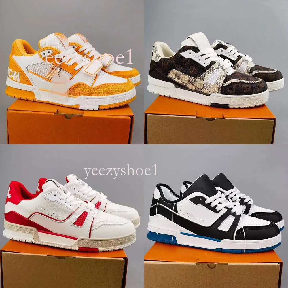 Sneakers Buty designerskie męskie buty do biegania trener Trenerne Trenery na zewnątrz Wysokiej jakości platforma skórzana skóra Abloh Nakładki Schuhe bez pudełka