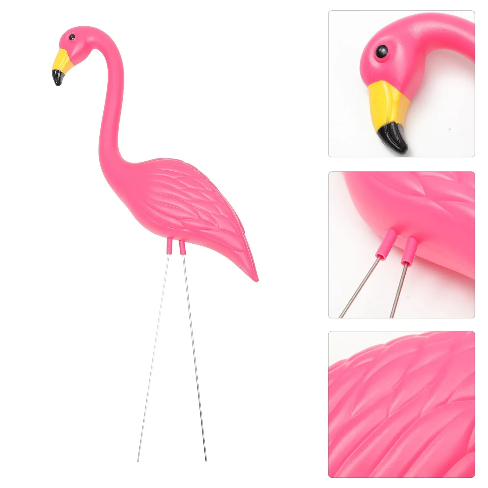 Sculptures en bois et plastique, décoration de maison, flamant rose, ornement de cour, artisanat créatif en résine