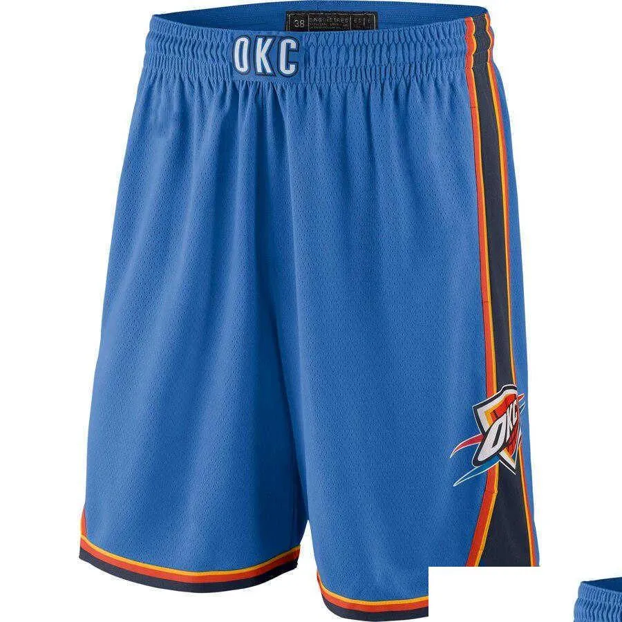 Le basket-ball collégial porte 2022 Imprimé Oklahoma Swingman Pantals Shorts Thunders Performance Black277o Drop Livrot Sports Outdoors Athl Otu5V