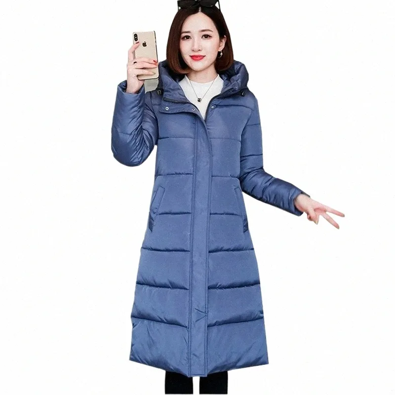 2024 neue Winter Frauen Unten Jacke Schlank Mit Kapuze Parkas Warme Verdicken Mantel Casual Cott-padded Lg Oberbekleidung Weibliche Winter jacken 69yr #