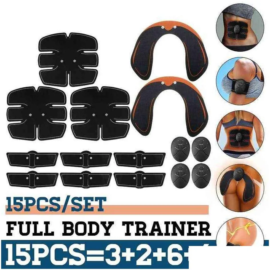 Abdominal Muscle Stimulator Hip Trainer EMS Abs Training Gear Exercise Body Slimming Fitness Gym Equipment 2201113048246c