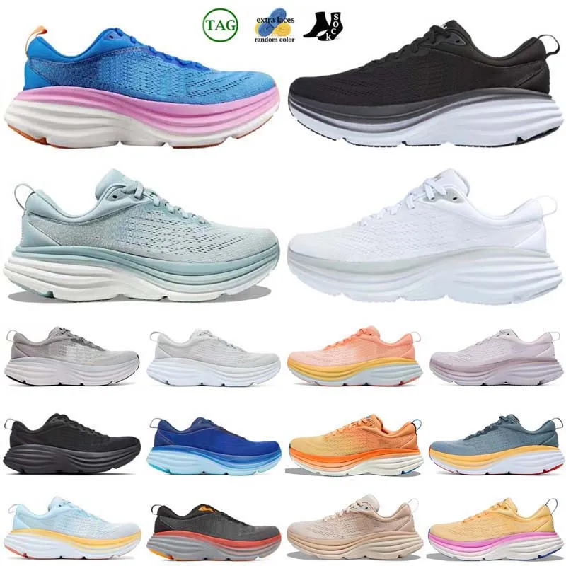 Clifton 9 8 Running Shoes Bondi 8 Womens Mens Low Top Mesh Trainers Triple White Black Free People Cloud Cyclamen Sweet Lilac Sports Sneakers Size 36-47