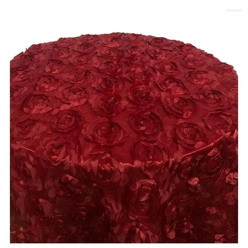 Table Cloth Wedding Circular Tablecloth With Rose 3D Printed Tabletop Set Overlaid El Banquet Party Decoration Holy