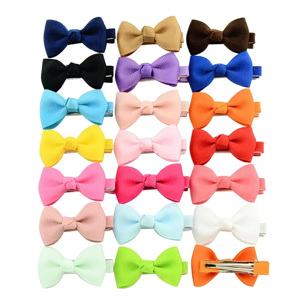 new hot sale solid color female baby ribbed ribbon fishtail bow hairpin hair accessories children hair accessories P094