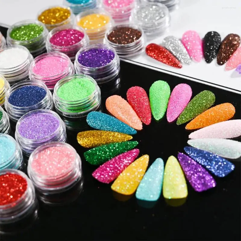 Prego Glitter 24 pçs/set Brilhante Doces Iridescente Sparkly Açúcar Em Pó Cromo Pigmento Poeira Para Unhas Art Decoratio Manicure Glitters