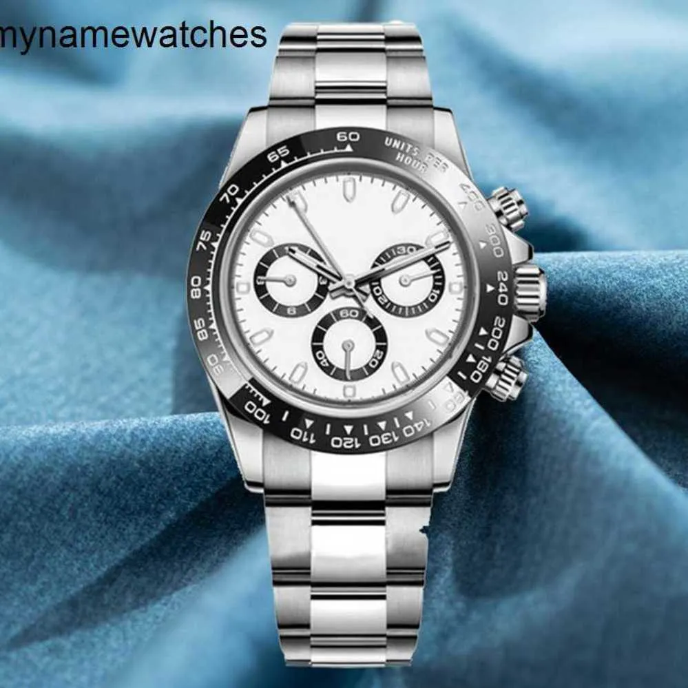 Rolaxs Watch Швейцарские наручные часы роскошные Rolasx Dayton Mechanical 4130 Движение из нержавеющей стали 40 -мм циферблат Top Mens Classic 116500LN Panda Chronograph S