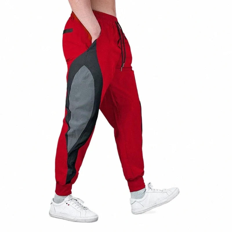Europa y los Estados Unidos Pantalones deportivos Pantalones de gran tamaño para hombres Pantalones Fitn de secado rápido Entrenamiento para correr Nuevo color Hombres Bomba suelta s4n2 #