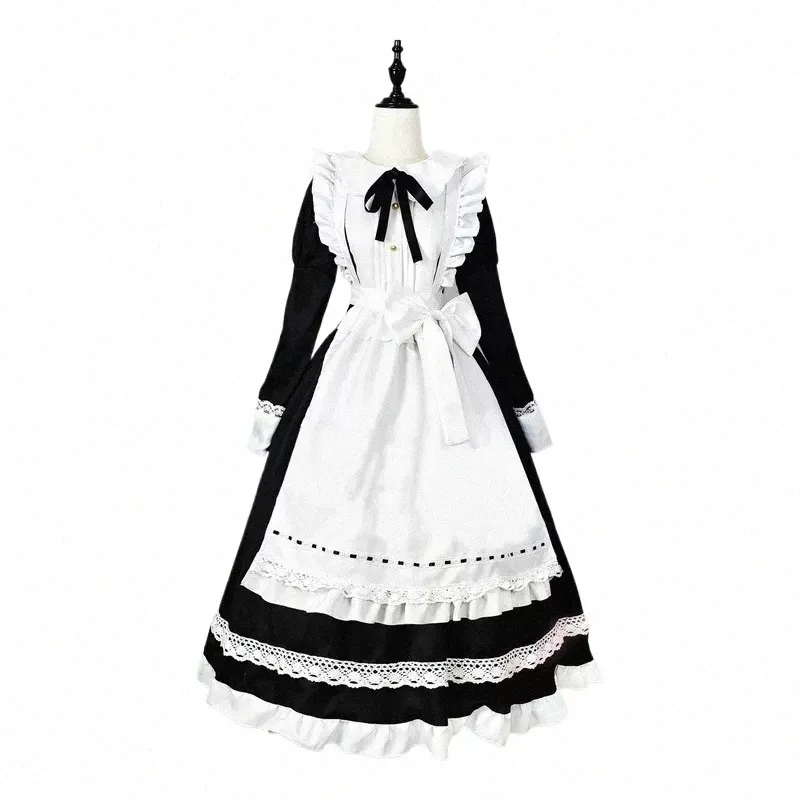 2021 Halen Cosplay CostumesアニメAPRメイドロールプレイLG DRプラスサイズブラックホワイトロリータLingerie Dr Maid Outfits C7dy＃