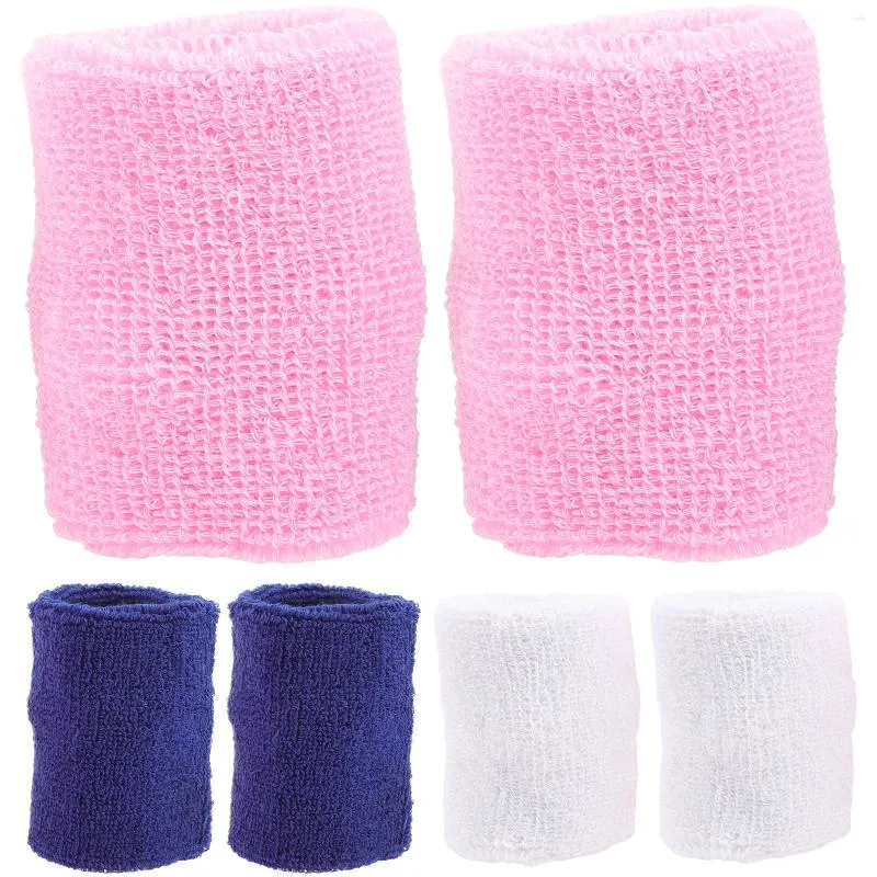 Suporte de pulso 6pcs crianças sweatbands esportes faixas de suor ao ar livre correndo para adolescentes