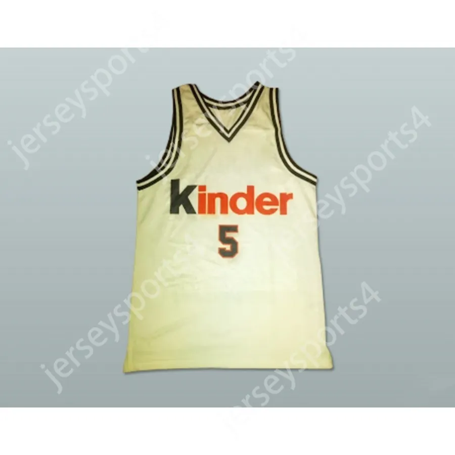 Aangepast Elke naam Elk team PREDRAG SASHA DANILOVIC VIRTUS KINDER BOLOGNA BEOGRAD 5 BASKETBALTRUI Alle gestikte maten S M L XL XXL 3XL 4XL 5XL 6XL Topkwaliteit