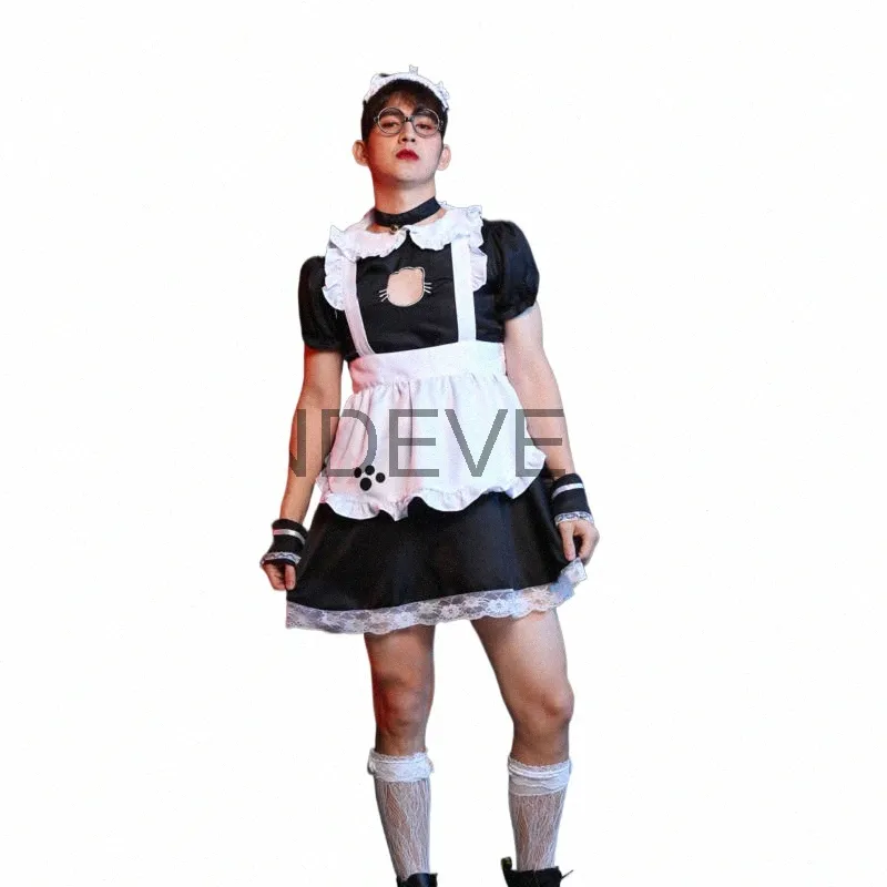 crossdrers clothing sissy dr Cat Maid Outfit Cosplay Sexy Lolita Anime Cute Uniform Appealing Waiter Costumes men women X2SR#