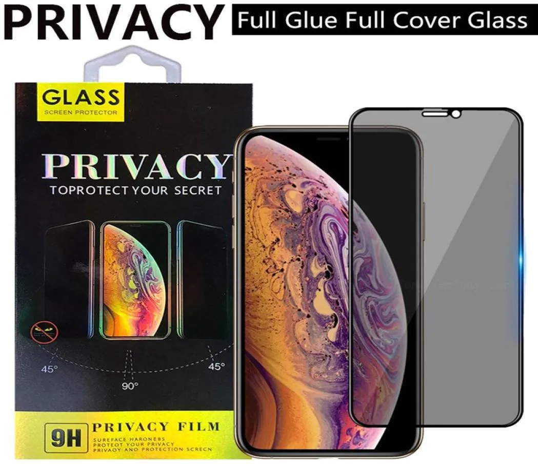 完全なカバレッジプライバシー強化ガラスアンチパック電話スクリーンプロテクターAntiglare Anti Peeping Protectors Film for iPhone 13 Pro5630510