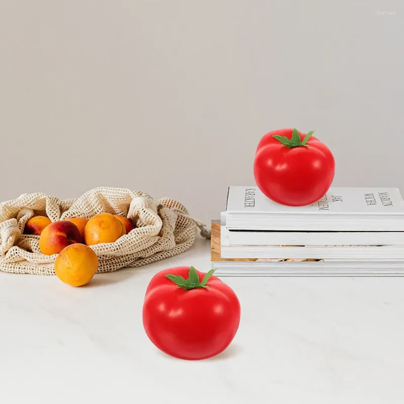 Декоративные цветы 6 шт. Украсьте имитацию помидоров для малышей Фрукты Поддельные пластиковые украшения для овощей