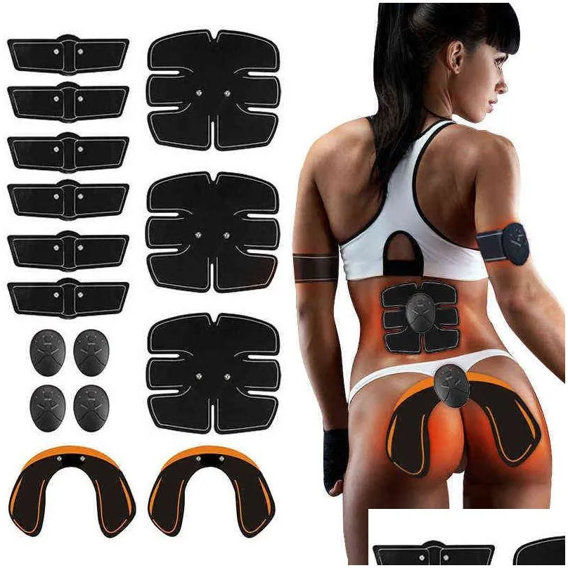 Abdominal Muscle Stimulator Hip Trainer EMS Abs Training Gear Exercise Body Slimming Fitness Gym Equipment 2201113048246c