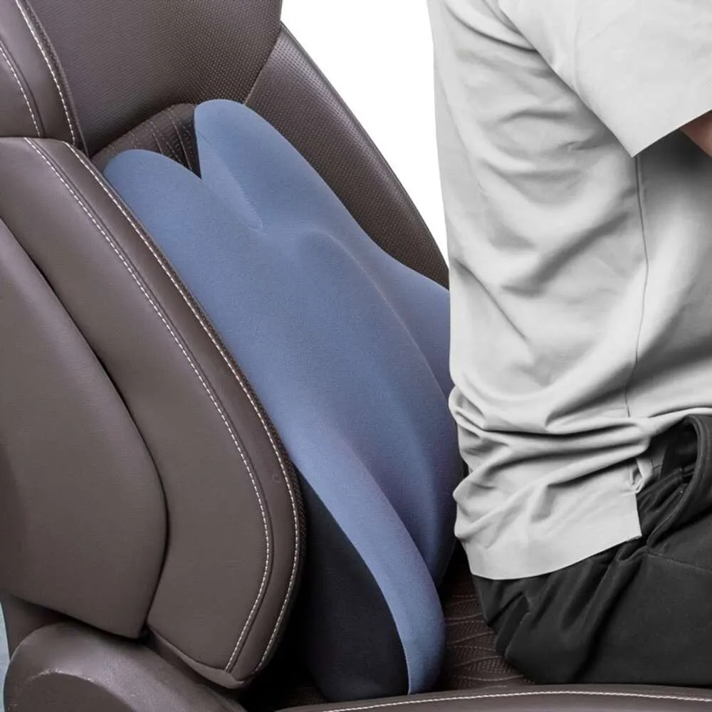 Ergonomic Lumbar Back Support Pillow for Car Seats, Computer Gaming Chairs, and Recliners, Enhance Posture