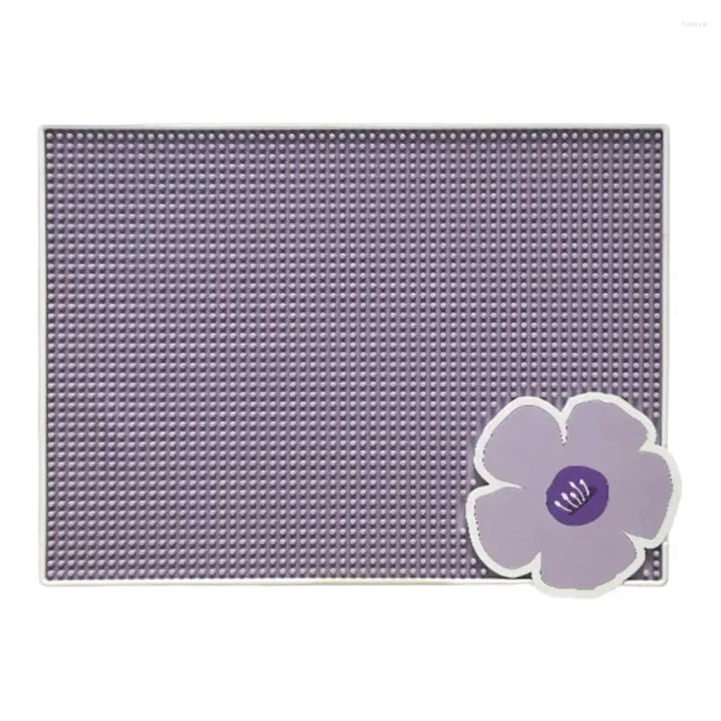 Table Mats Non-slip Kitchen Mat Flower Waterproof Pvc Anti-slip Countertop Drying For Dish Bowl Plate Dinnerware Placemat Cup