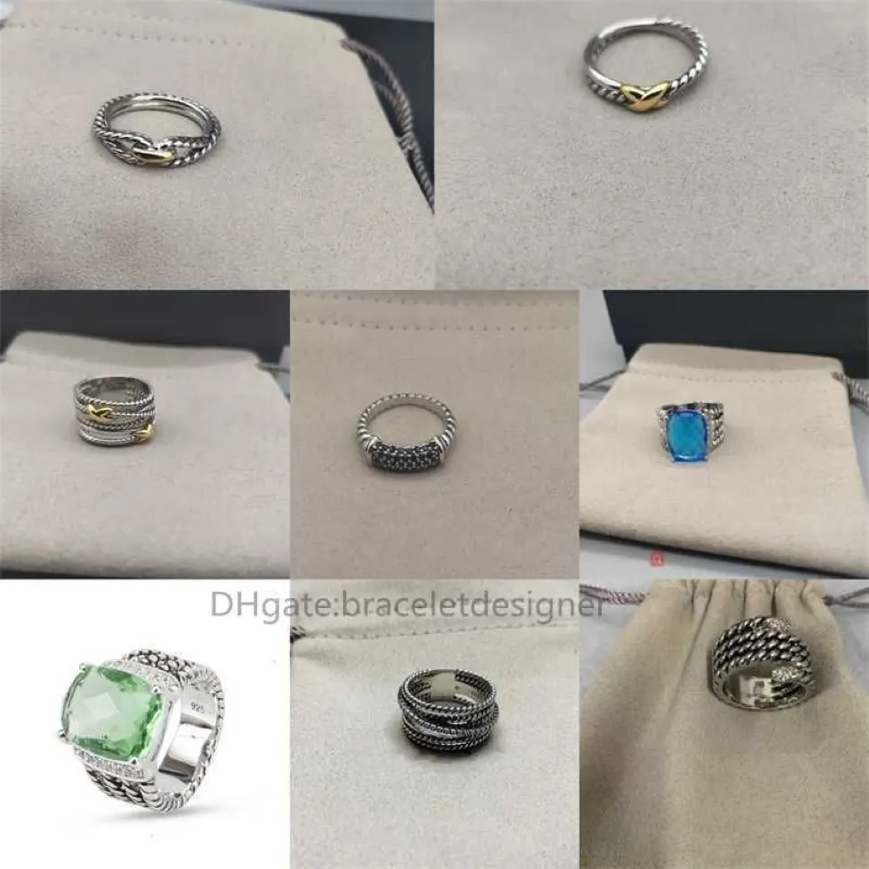 trouwring Goud Dubbele x snake Ring diamant Mode Trendy Dames Designer Ringen voor vrouwen Luxe Sieraden Liefde Dames Gevlochten Co281J