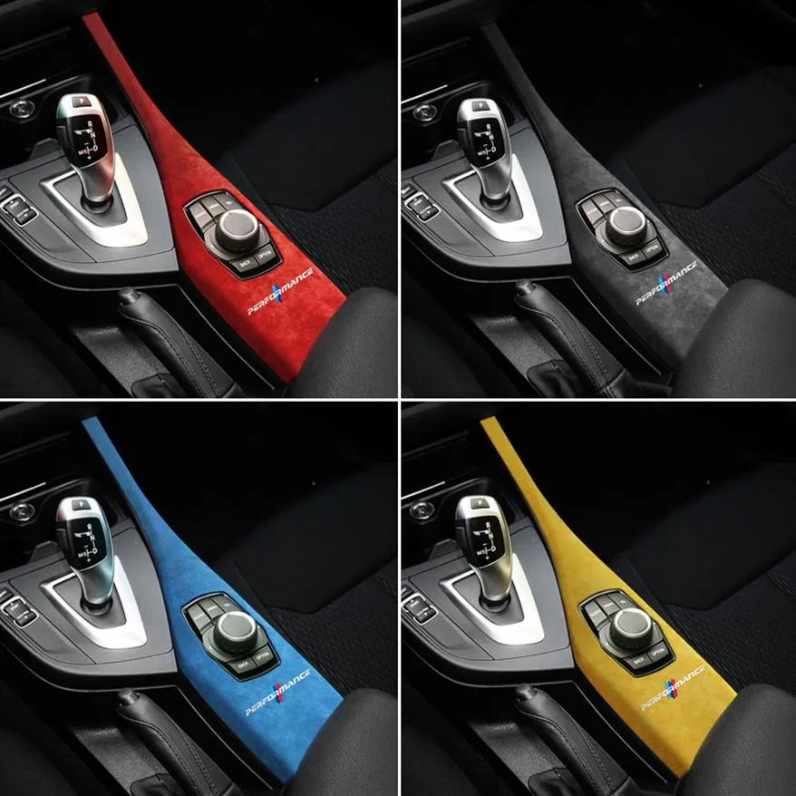 Alcantara Wrap Car Multimedia Button Panel ABS Pokrywa Wykończenie M Dekoracja wnętrza BMW F21 2012-2019 1 Seria 214T