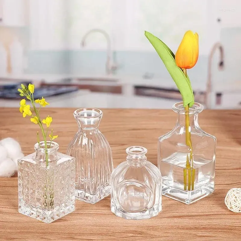 Vases Vase en verre nordique créatif simple décoration Terrarium décor maison bureau vert aneth plante hydroponique bouteille