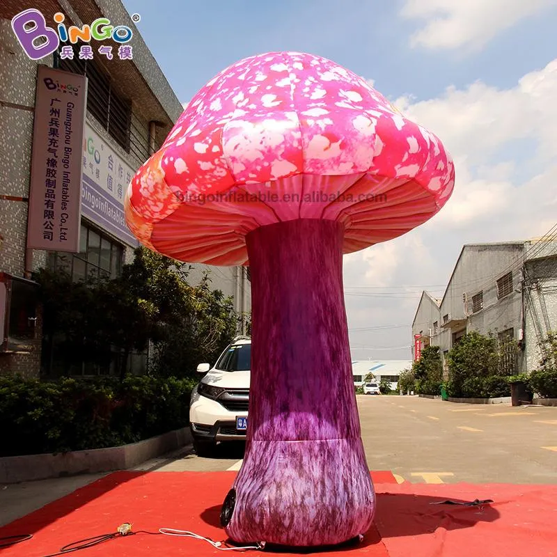 Personalized 3-5mH inflatable lighting mushroom model toys sports inflation artificial plants for party event decoration001