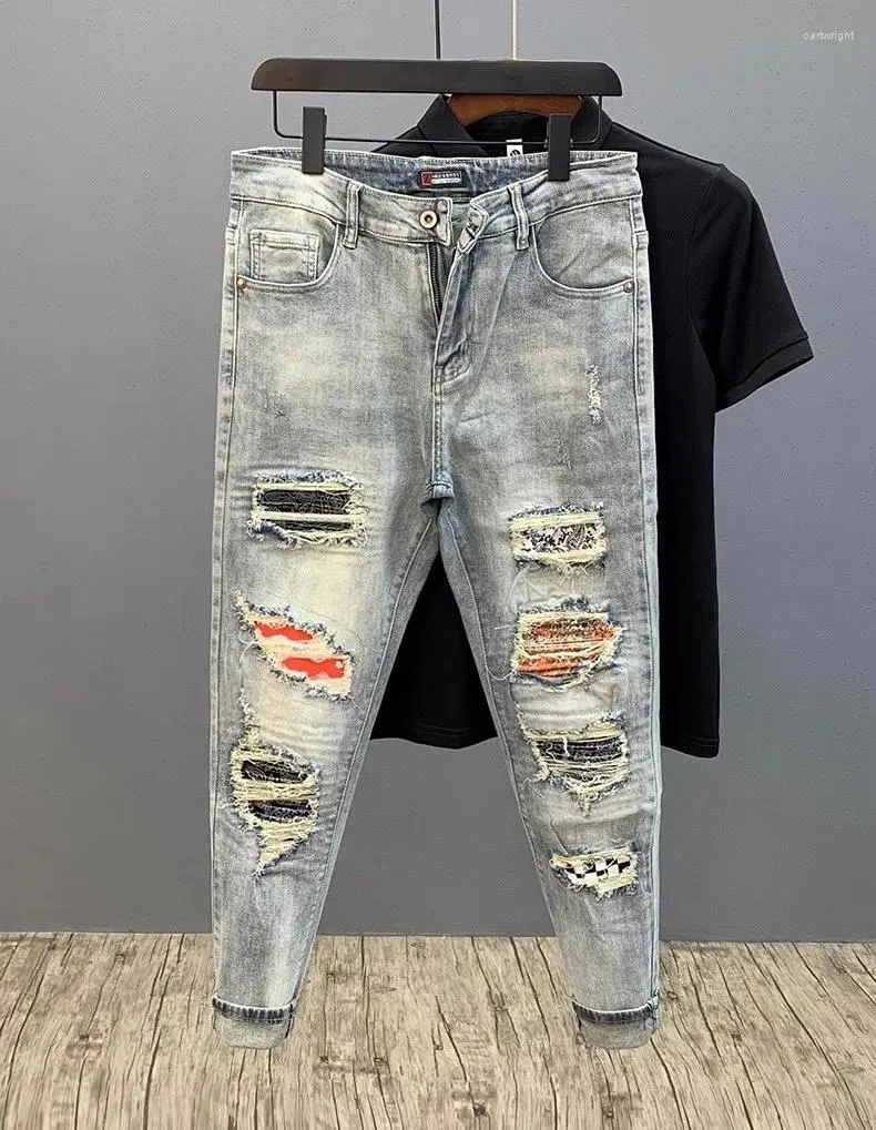 Men's Jeans M03147 Fashion 2024 Runway Luxury European Design Party Style