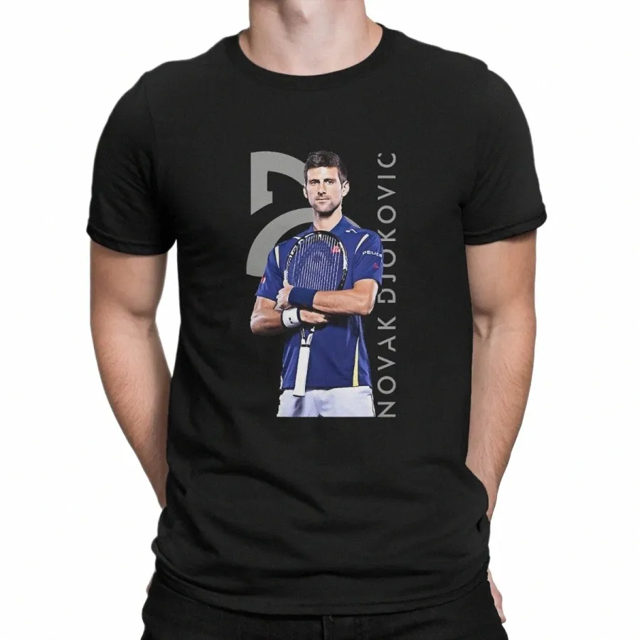 Męska koszulka Djokovic Novak Niesamowita 100% waty koszulki z krótkim rękawem Tennis Novak Djokovic T Shirt O SCIC Ubrania Summer A4U7#