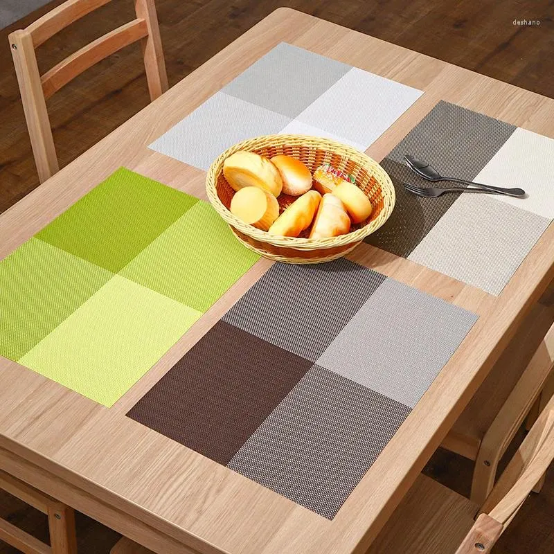 Table Mats Western Food Mat PVC Heat Insulation Pad Anti Scald Anti-skid Tablecloth Bowl Plate