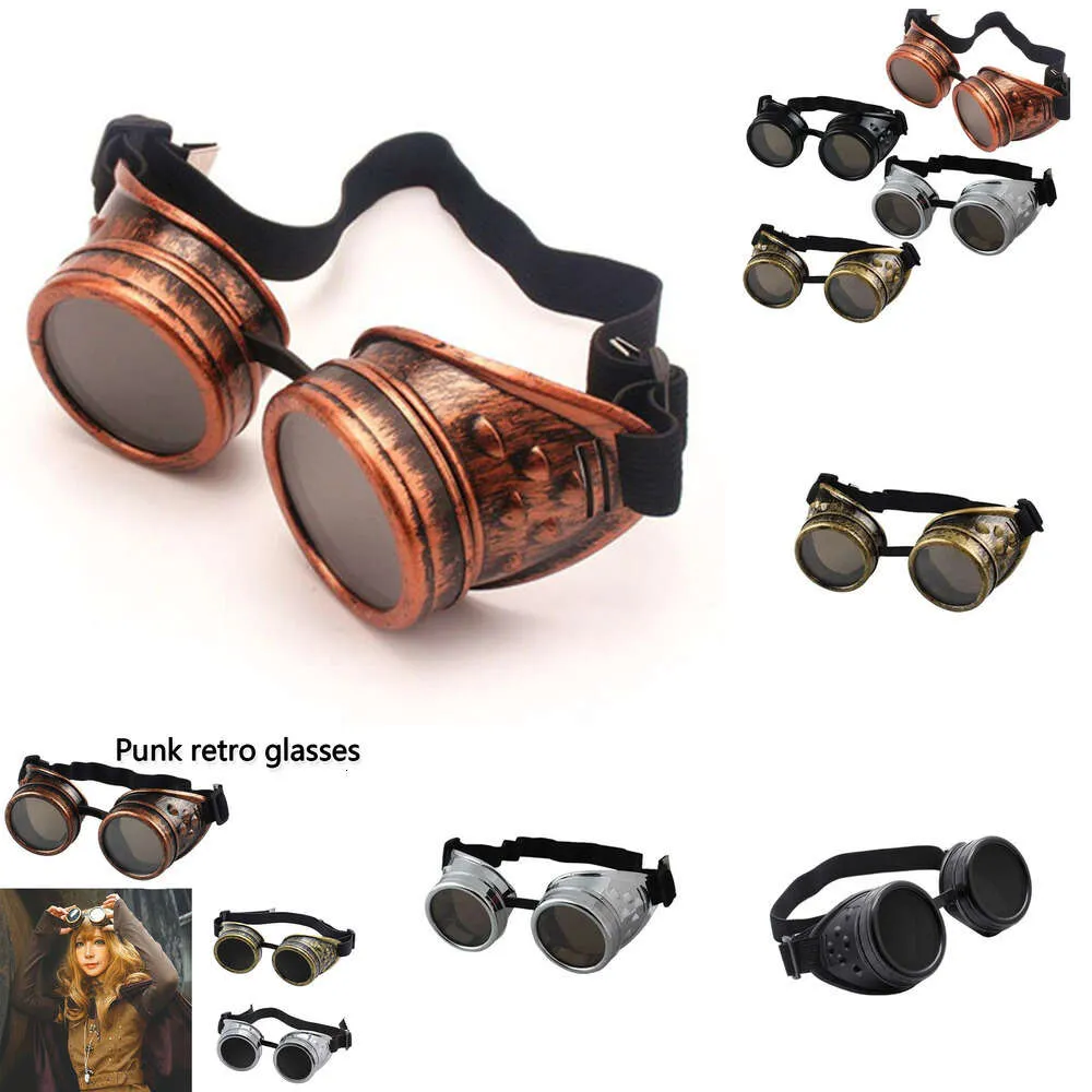 2024 UPS PUNK GOTHIC GLASSES UNISEX GOTHIC Vintage Victorian Party Favor Style Steampunk Goggles Welding Cosplay