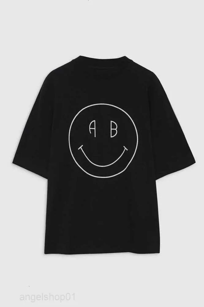 En Bing Women Desginer Fashion Classic T-shirt ab nisch smiley Face Letter Print Round Neck Loose Short Sleeve T-shirt 888ESS