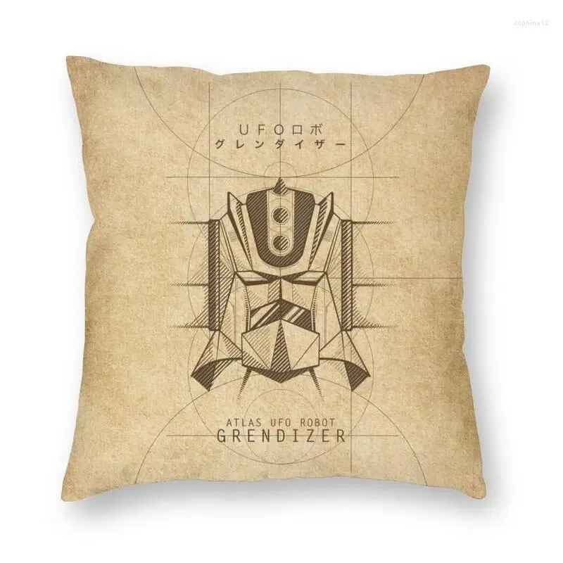 Pillow Fashion Anime Manga Grendizer Throw Case Decoration Custom UFO Robot Goldrake Cover 45x45 Pillowcover For Sofa