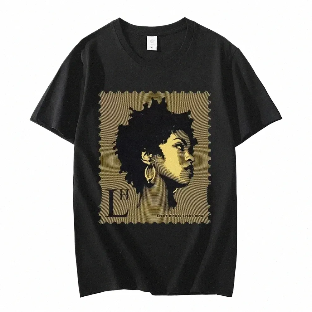 Rapper Lauryn Hill Musikalbum Grafik T-Shirt Herren Damen Vintage Casual Kurzarm T-Shirt Fi Hip Hop Rock Streetwear Z6d0 #