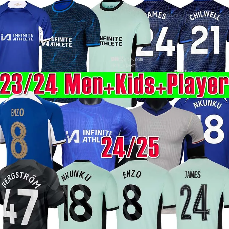 24 25 STERLING NKUNKU CFC soccer jerseys CAICEDO #25 Enzo #8 Jackson MUDRYK 23 24 Fans player MADUEKE JAMES Training 2023 2024 Men kit socks full sets football shirt Top