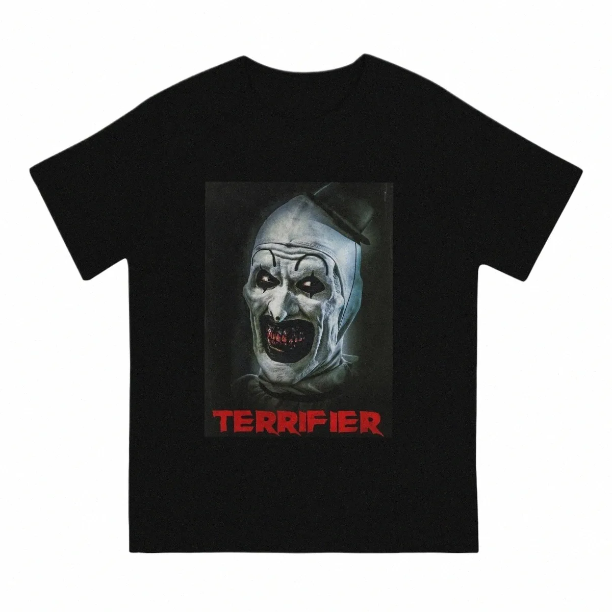 Новинка Terrifier Medium Horror T-Shirt для мужчин с круглым воротником Pure Cott Футболка Scary Horror с короткими рукавами Уникальная одежда o4ge #