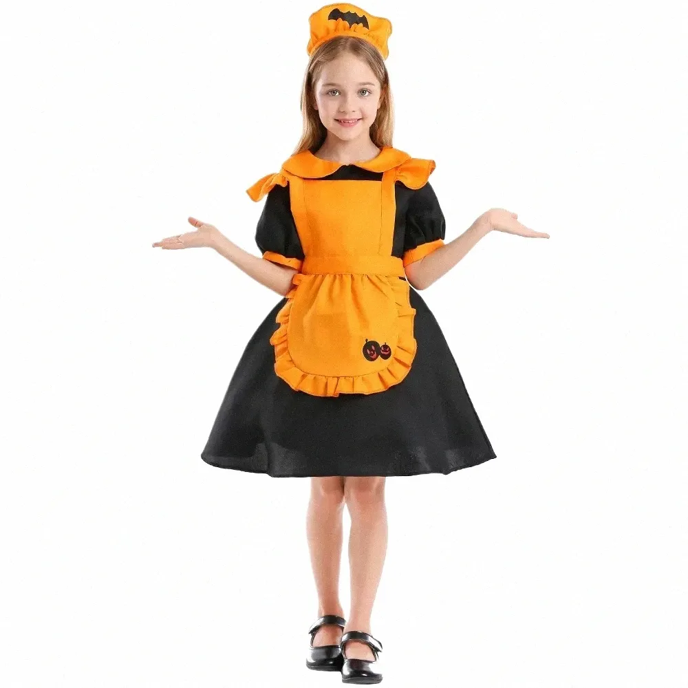 Halen Cosplay Pumpkin Maid Bat Costume for Children M3F6＃