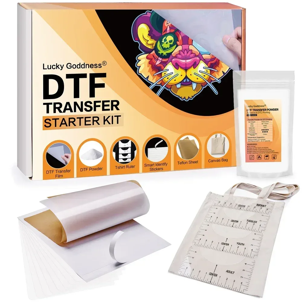 Filmer DTF Transfer Film 30 Sheets A4 Matte Pet SubliMation DTF Starter Kit Adheisve Powder Printer Direct Print på TShirts Textil