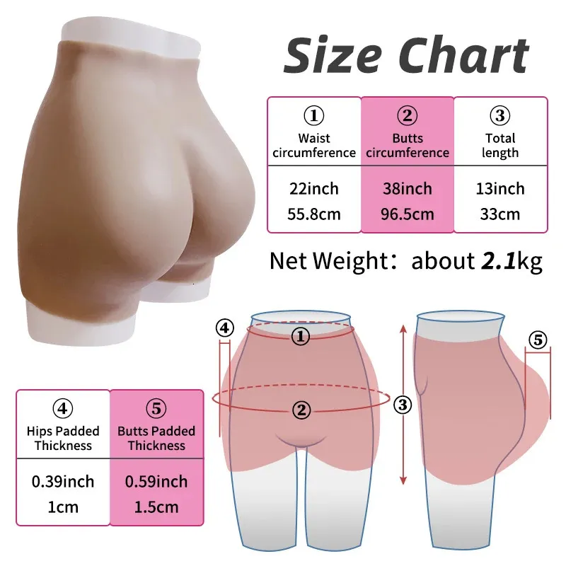 YRZGSAWJ Silicone Hip Enhancer Butt lift Silicone Panty