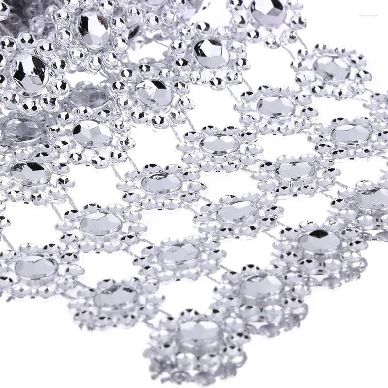 Parti Dekorasyonu 90cm Shinning Pırlanta Ayçiçeği Rhinestone Şerit Sarma Rulo Kek Düğün Doğum Tavuk Yemeği Tablo 7d