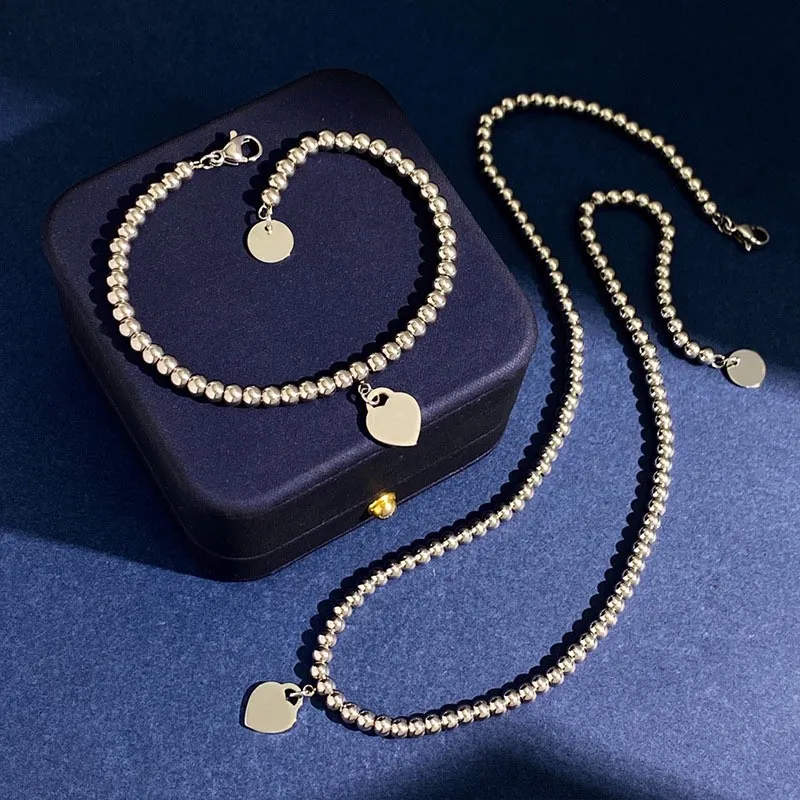 2024 Nouveau T Designer Bijoux Pendentif Colliers Amour Coeur Perles Collier Bracelet pour Cadeau D'anniversaire Déclaration De Mariage Des Femmes
