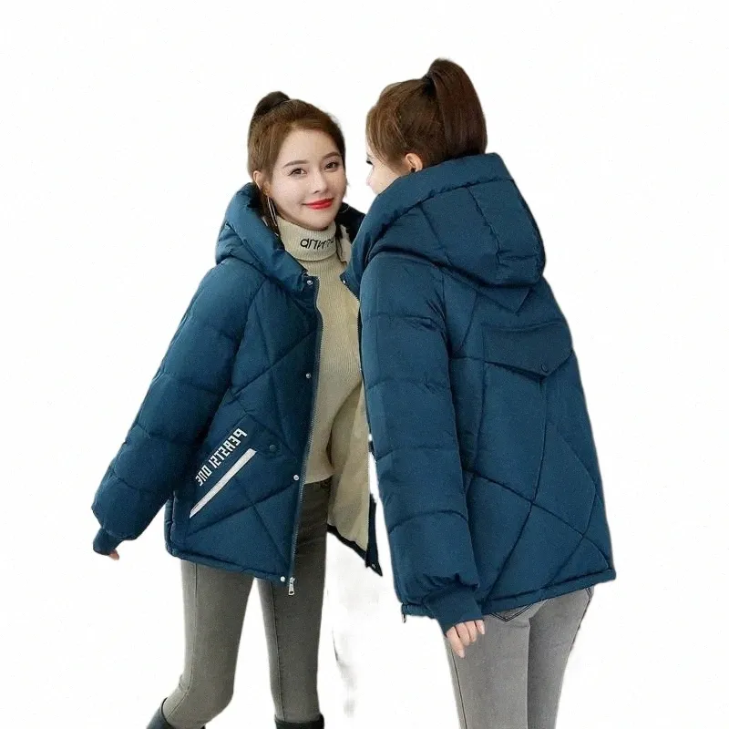 nuovo 2022 Parka da donna Cappotto invernale con cappuccio coreano Fi Corto verso il basso Cott Cappotto per donna Casual Parka Donna Cott Jacke g7yw #