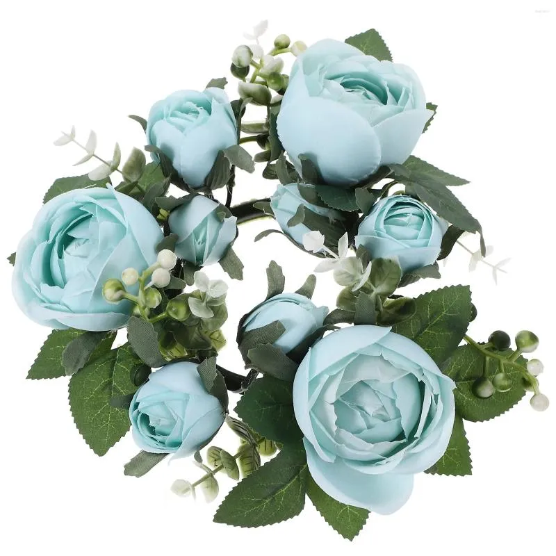 Декоративные цветы, европейская имитация розы, подсвечник, гирлянда, украшение для стола на день Святого Валентина (белый)