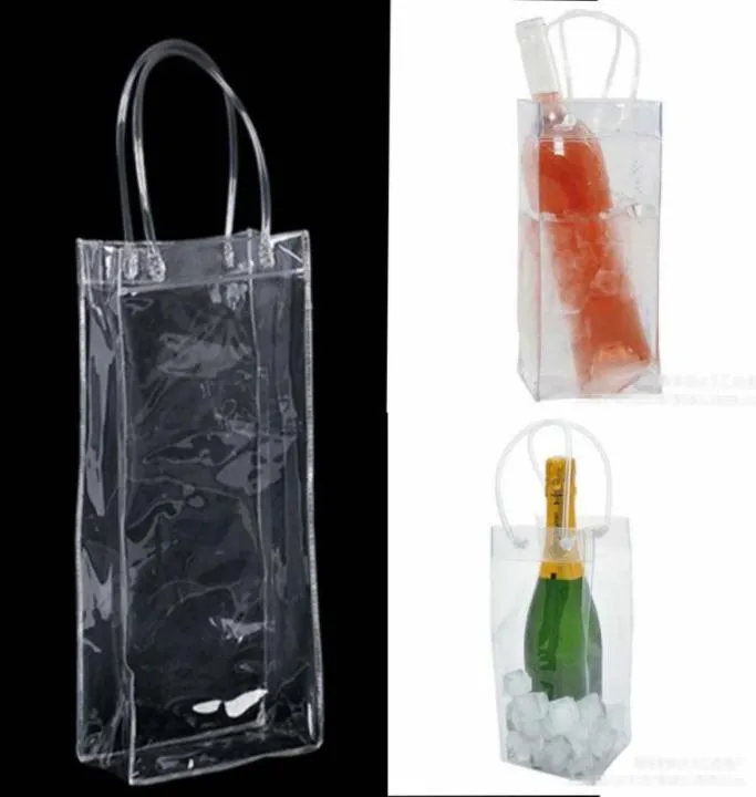 Bag presentvinöl Champagne Bucket Drink Ice Bag Bottle Cooler Chiller Foldbar Carrier Favor Gift Festival Bags8992704