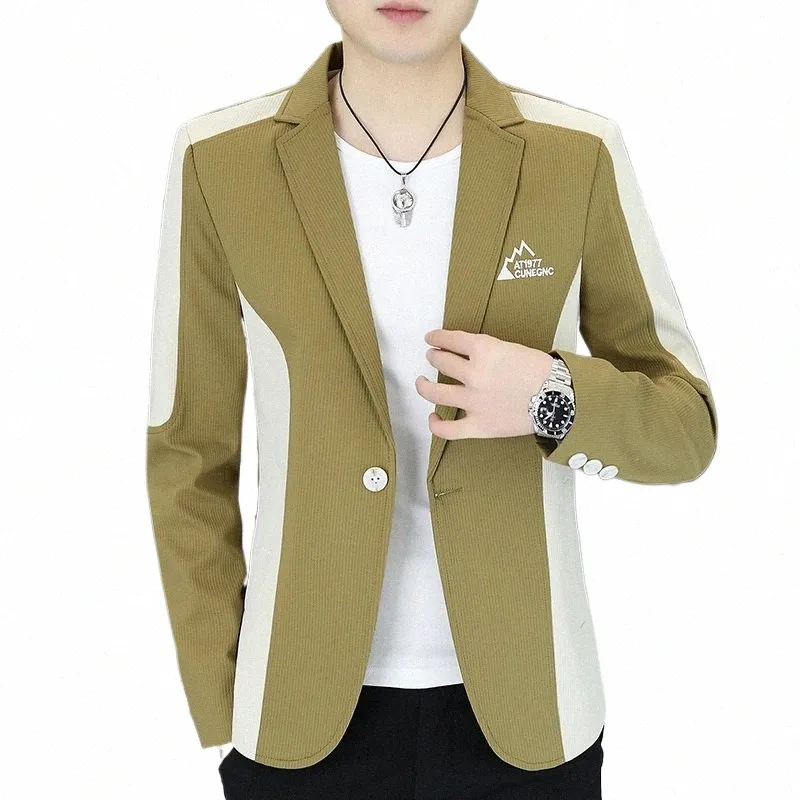 new Men's Blazer Slim-fit Korean Versi Casual Wedding British Style All Match Luxe Handsome Busin Fi Gentleman Suit K7IH#