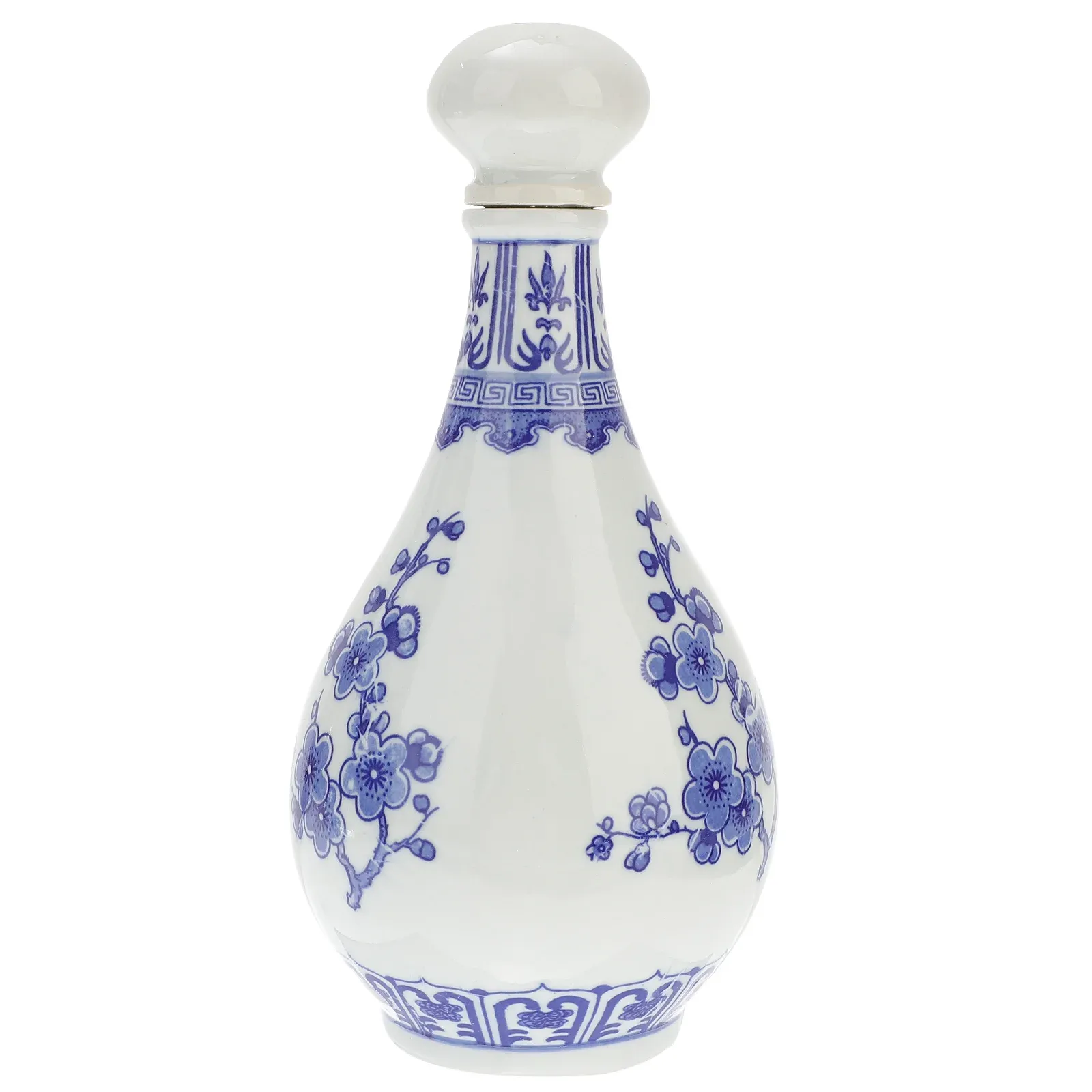 Jarrones Botella Sake chino Olla de cerámica Jarra Jarra Blanco Azul Contenedor japonés Porcelana Frasco vintage Cruet Calabaza Retro Tokkuri Sirviendo