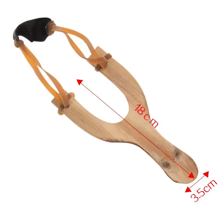 Wooden Material Slingshot Rubber String Fun Traditional Kids Outdoors catapult Interesting Hunting Props Toys Top Quality C5661