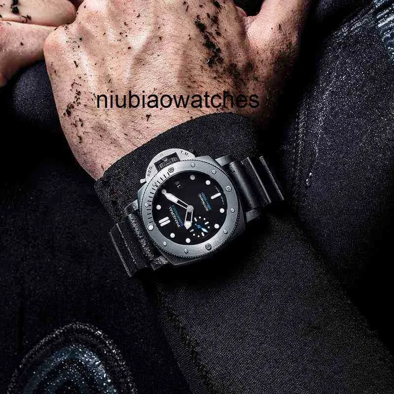 Herrklocka Designer Luxury Watches för mekaniskt armbandsur Submersible Diving Series Rubber Strap 3PJ0