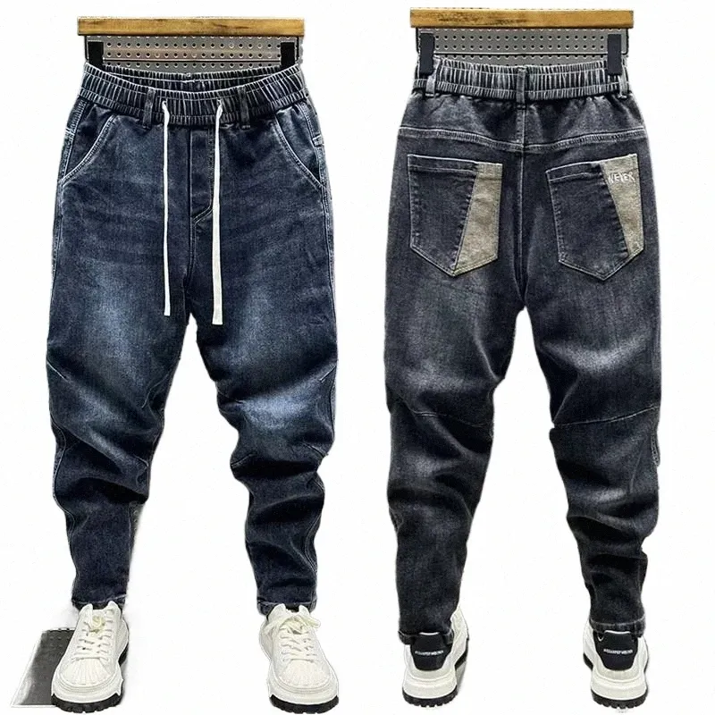 Heren Skinny Jeans Klassieke Vintage Denim Broek Luxe Merk Herenkleding A3m7#
