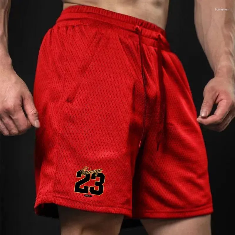 Pantalones cortos para hombres Deportes de moda Correr Fitness Ropa al aire libre Playa suelta Casual Poliéster Multicolor Hogar