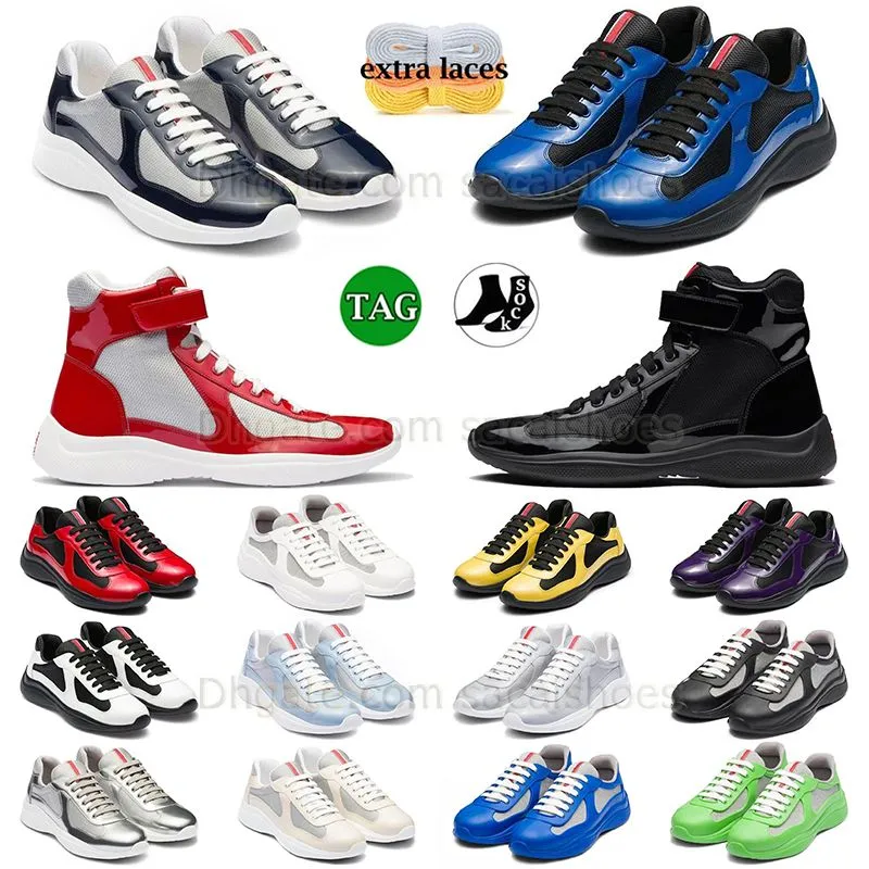 2024 Chaussures de randonnée Baskets Chaussures décontractées Prad America Cup Outdoor Soft Dhgates Mesh Tissu Running Shoe Runner Sports Véritable Cuir Tennis Caoutchouc Panda Formateurs