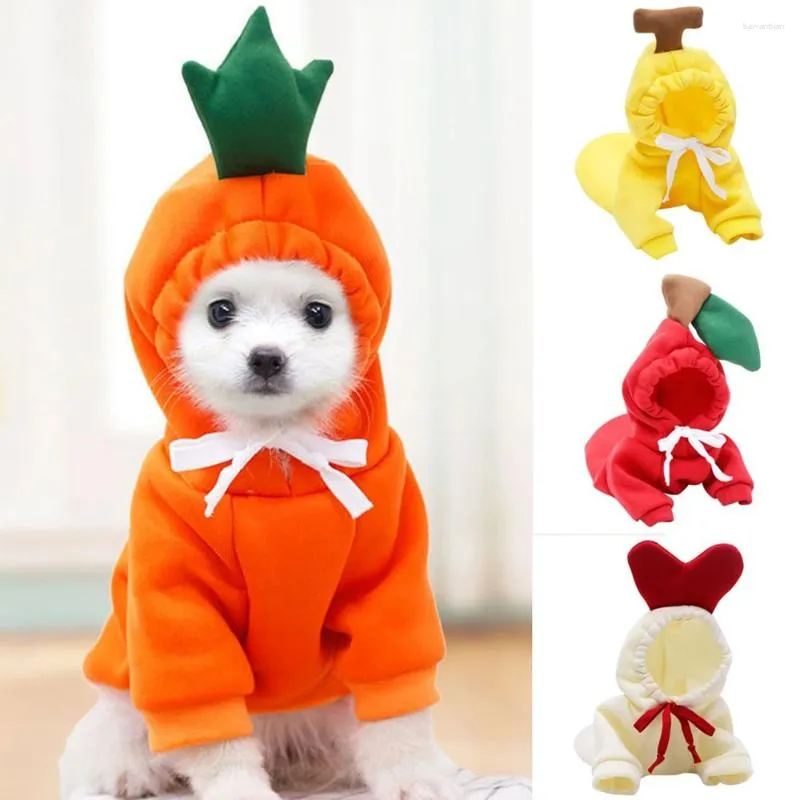 Vestuário para cães estilo fruta roupas pequenas roupas quentes para cães casaco filhote de cachorro roupas para animais de estimação grandes moletons grossos